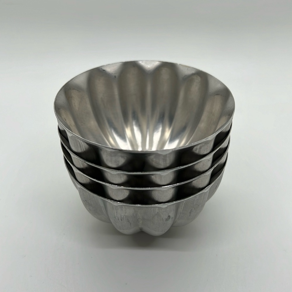 Vintage Set of 4 Tin Jello Molds